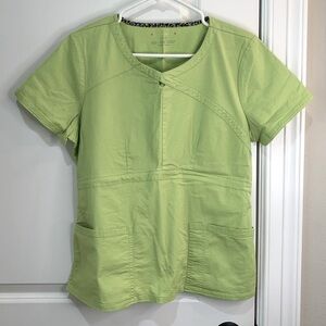 HeartSoul Scrub Top Lime Green Size Medium